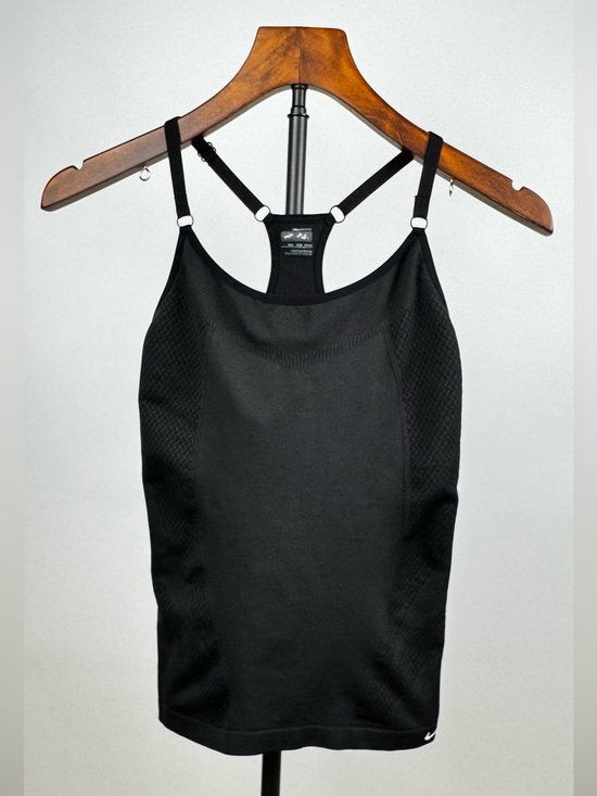 Nike Tops - Nike Black Seamless Racerback Athletic Tank Top Built In Bra S/M